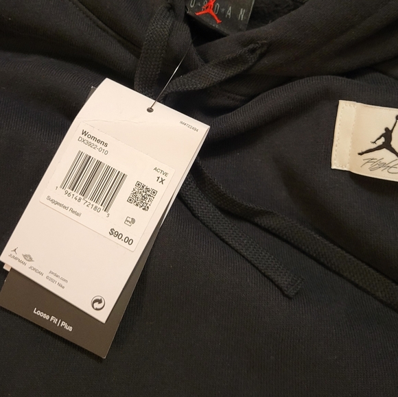 Nike Jordan Essentials Heavyweight Cropped Fleece Hoodie - black - Picture 10 of 11